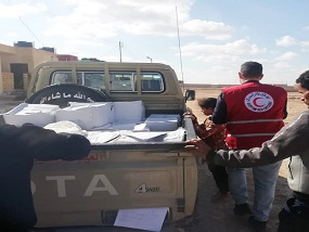 Egyptian Red Crescent distributes humanitarian aid in Marsa Matrouh