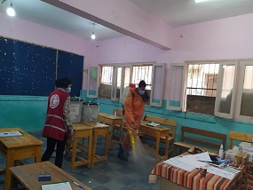 Participation of the Egyptian Red Crescent teams in Damietta in medical insurance for the election committees